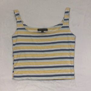Kendall and Kylie Striped Scoop Neck Tank Top